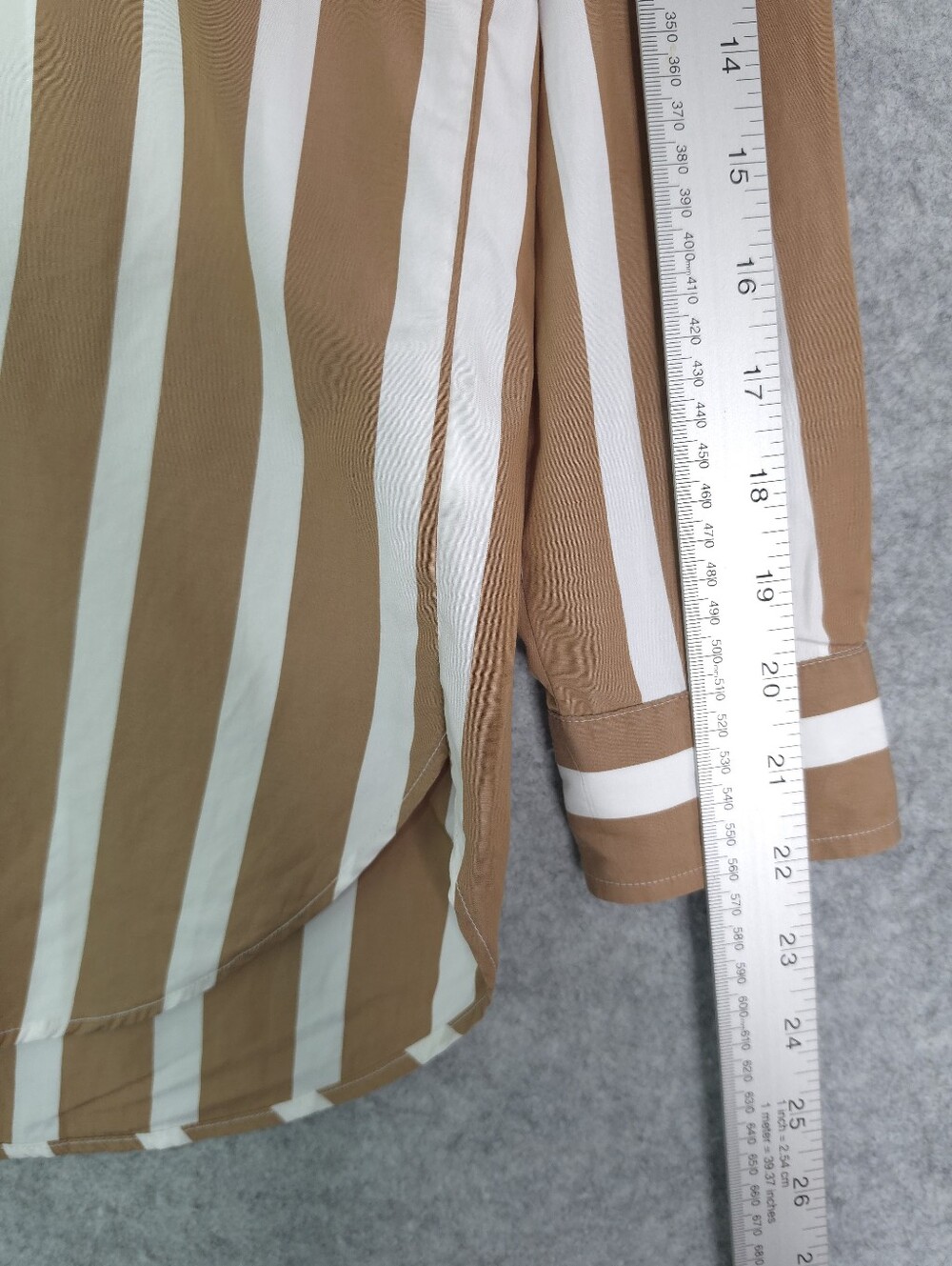 Frank & Eileen Joedy‎ Button Up Shirt in Camel Stripe - Picture 10 of 11